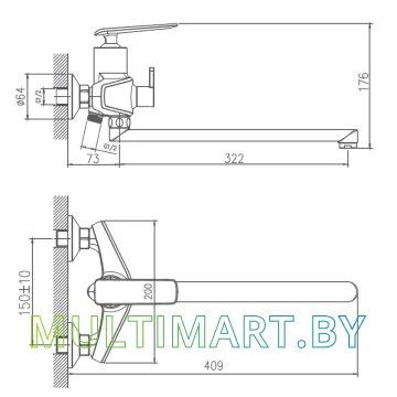 Смеситель Haiba HB22548-7 картинка 2
